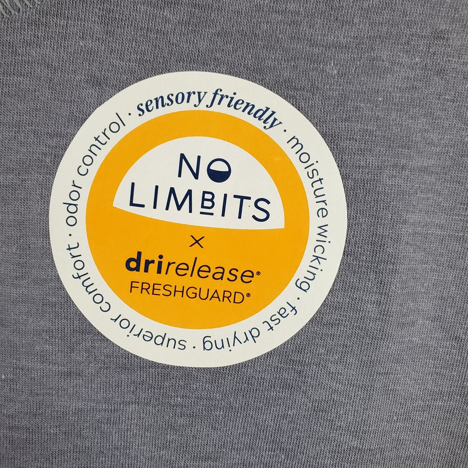 No Limbits Drirelease Freshguard Tee Shirt Mens Large Gray Logo Crew Neck — image 2 of 7